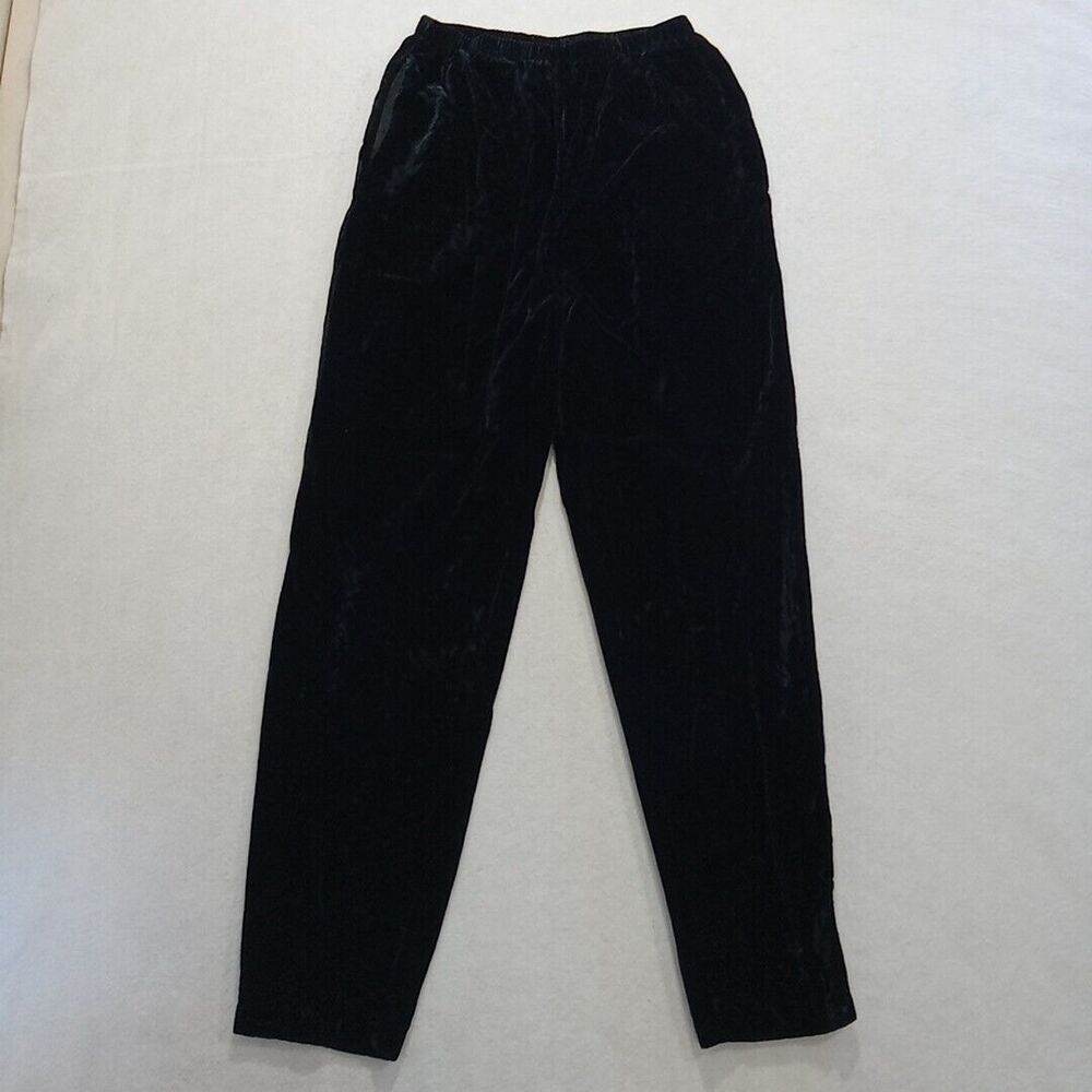 Brittany Nicole Pants Women's Size Small Crushed Velvet Black